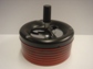 Red w/Black Stripes Spinner Ashtray Medium 11cm